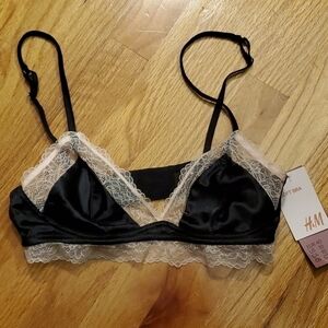 H&M Soft Black Bra Sz 10 NWT